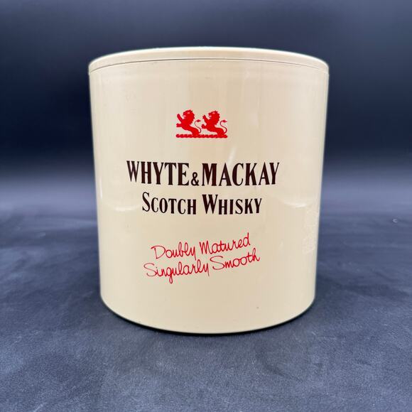 Vintage Ice Bucket, Whyte & Mackay Scotch Whisky, Mid Century Modern 7.25" - Picture 3 of 10